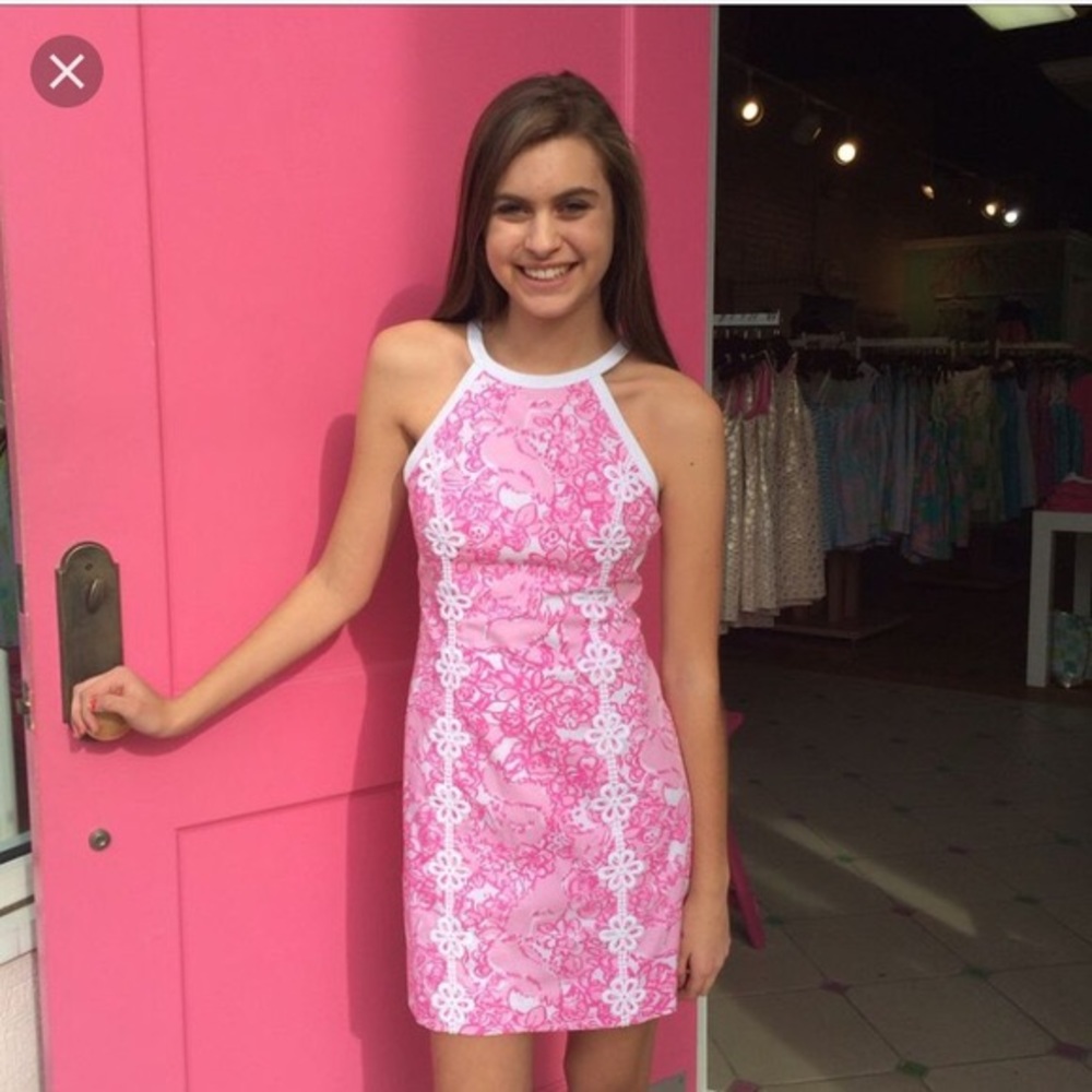 Lilly Pulitzer Pearl Halter Shift Shes a Fox Dress
